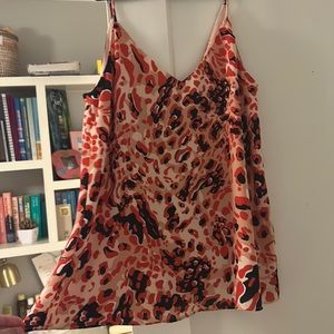 H&M red and black leopard print tank